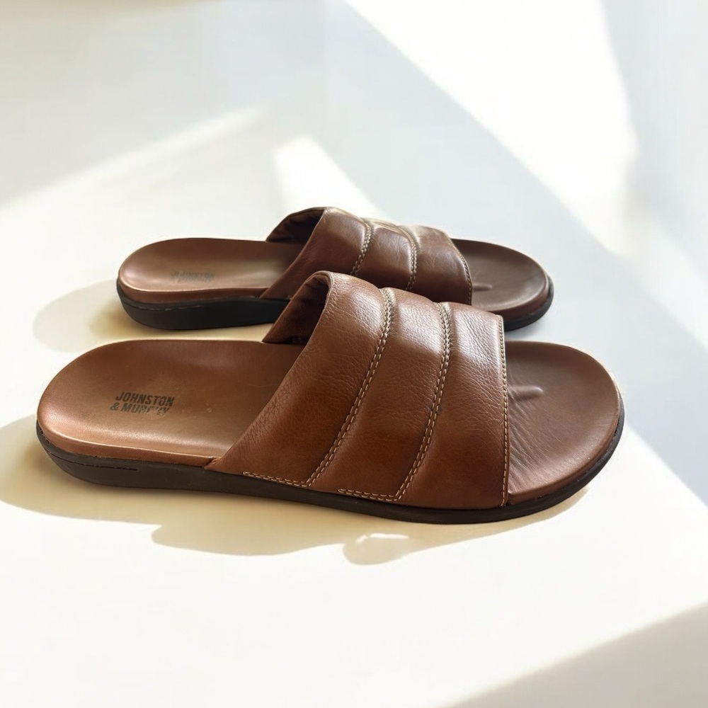 JOHNSTON & MURPHY Men’s Slippers- Brown - Size 14M - Retail Range $80 - $100. - Picture 5 of 8